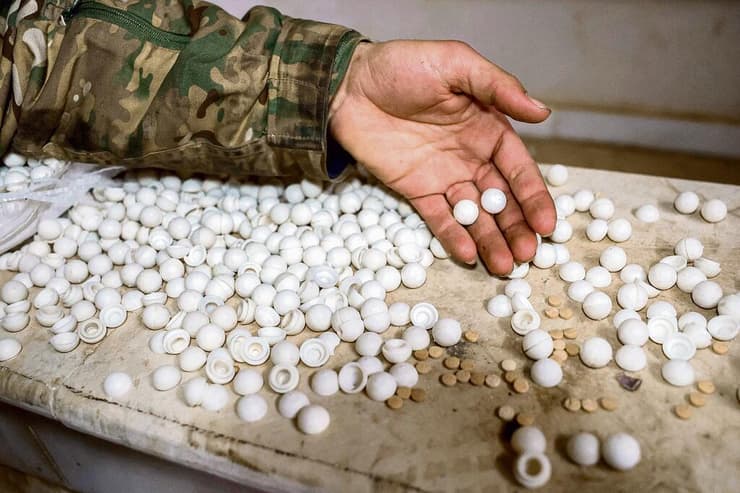 כדורי קפטגון שנתפסו על ידי המורדים בסוריה