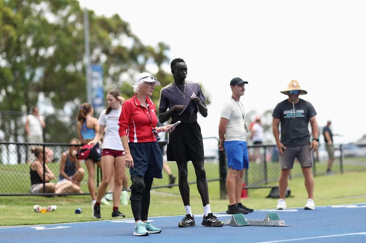 גאוט עם המאמנת שלו די שפרד