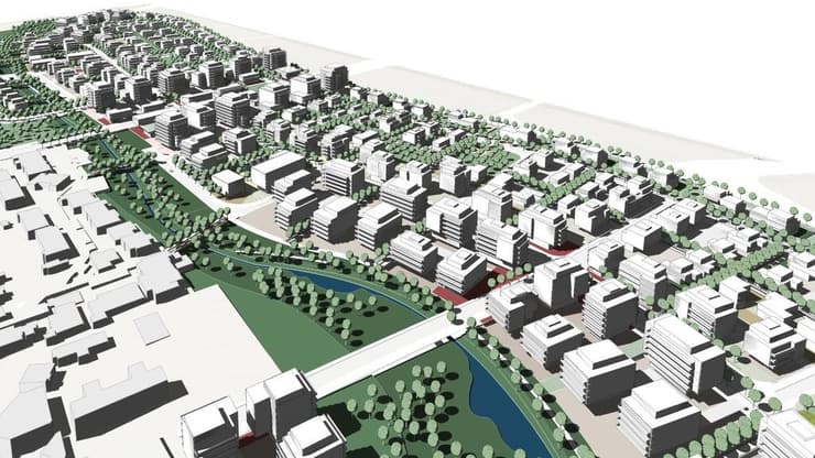 תוכנית מסילות מערב בית שאן (הדמיה: ReThink Architects) תוכנית מסילות מערב בית שאן