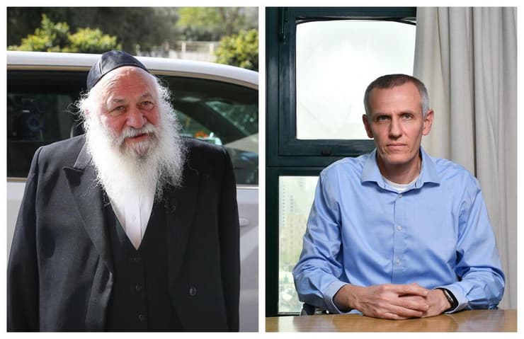 שר השיכון יצחק גולדקנופף ומנהל רמ"י, ינקי קוינט (צילומים: יואב דודקביץ ואלכס קולומויסקי) קווינט וגולדקנופף