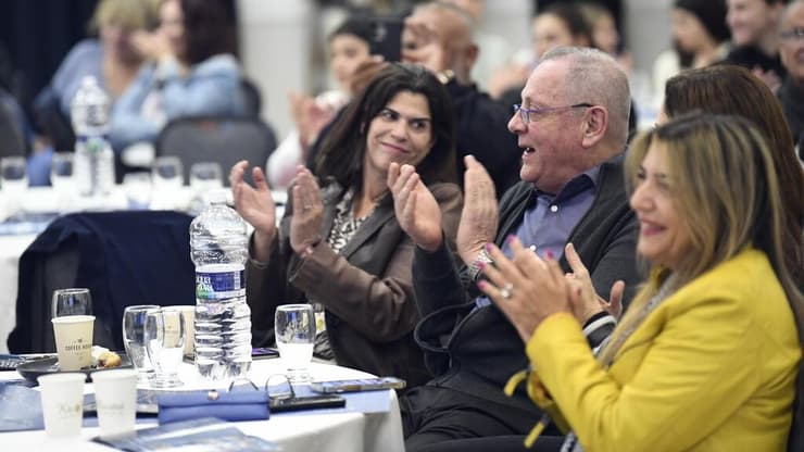 גם היא נכחה בטקס. יו"ר הוועד האולימפי יעל ארד (צילום: מקסים דופליי - Maxim Dupliy, מכבי ישראל) יו"ר הוועד האולימפי יעל ארד באירוע של מרכז מכבי