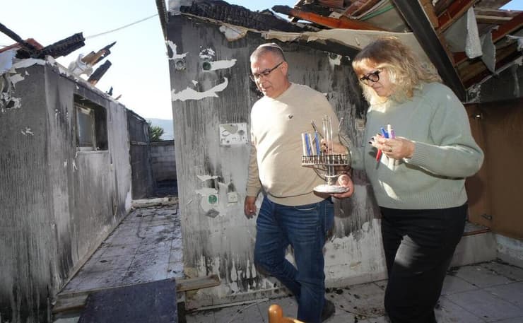 ההריסות בבית משפחת נדיבי במטולה