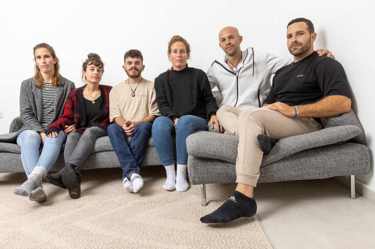 נכדיו של יוסף וינר, מימין לשמאל:  ענבר, אלמוג, ליטל, אסף, דניאל ואופיר