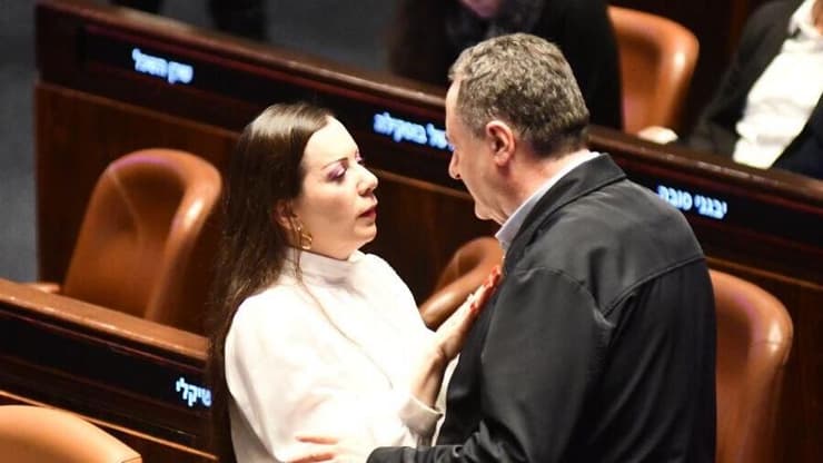 ישראל כ"ץ וטלי גוטליב במליאת הכנסת