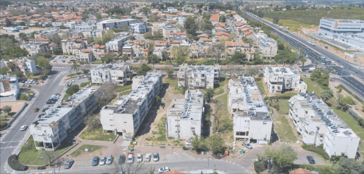 מתחם בגין המיועד להתחדשות עירונית בכפר יונה