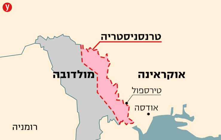 מפה חבל טרנסניסטריה הבדלני ב מולדובה 