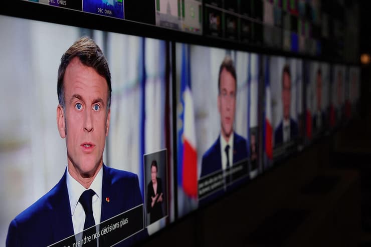 נשיא צרפת  מקרון בנאום לרגל השנה החדשה 2025