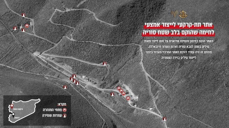 אינפוגרפיקה של אתר טרור תת-קרקעי שאותר בסוריה על ידי לוחמי שלדג