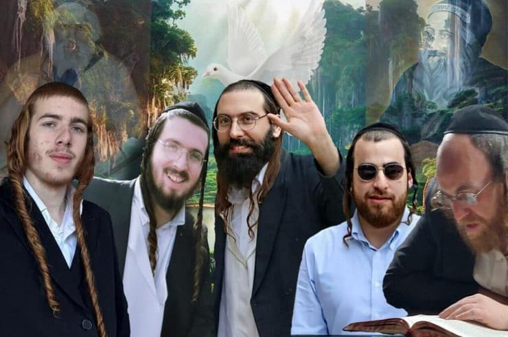 ההרוגים בתאונת הדרכים במרוקו, מימין לשמאל - נתן שפירא, ישראל שאשא, שמעון תפילינסקי, יוסף חיים תפילינסקי, משה גלנט 