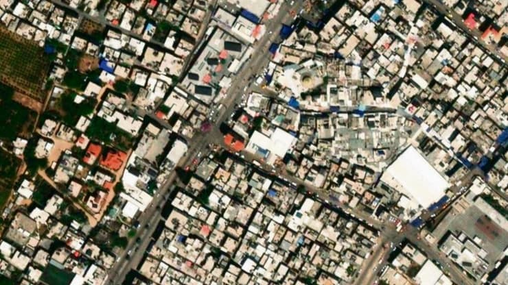ג'באליה, אוקטובר 2023 (צילום: Maxar Technologies, world imaginary - ESRI web services) ג'באליה, אוקטובר 2023