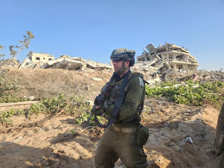 לירן ג'רסי במהלך שירות המילואים ברצועת עזה