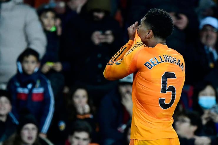 הציל את ריאל. בלינגהאם (צילום: JOSE JORDAN / AFP) בלינגהאם