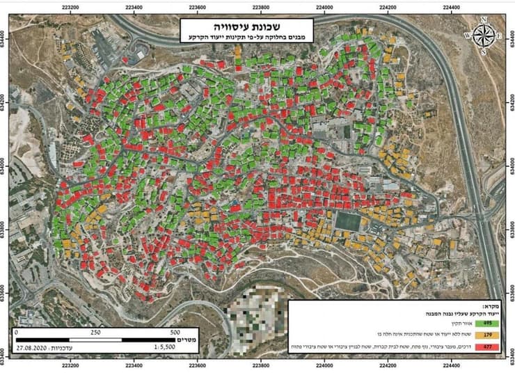 צילומי לווין של הבנייה הלא חוקית במזרח ירושלים