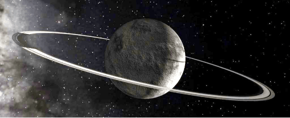 עולם מוזר עם סודות היסטוריים. הדמיה בעיני אמן של כירון (מקור: Celestia Team/Wikimedia Commons/GNU General Public License) עולם מוזר עם סודות היסטוריים. הדמיה בעיני אמן של כירון