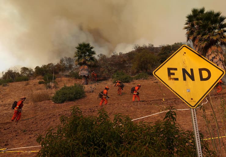 צילום: Sullivan/Getty Images) ארה"ב לוס אנג'לס שריפות