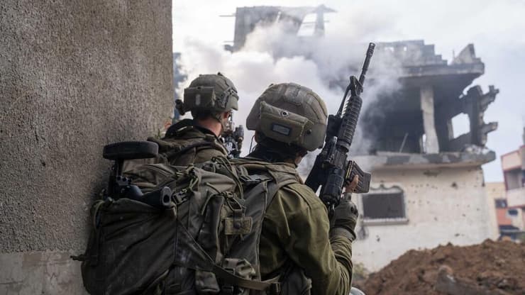 כוחות הנח"ל בבית חאנון (צילום: דובר צה"ל ) תיעוד מפעילות כוחות חטיבת הנח״ל בבית חאנון