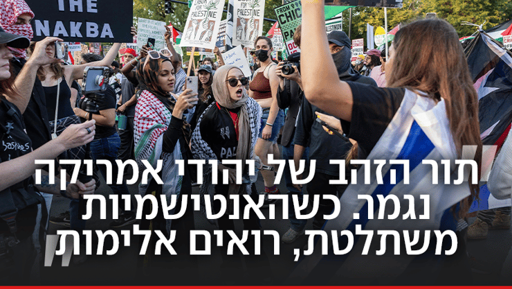 הפגנה פרו פלסטינית בשיקאגו