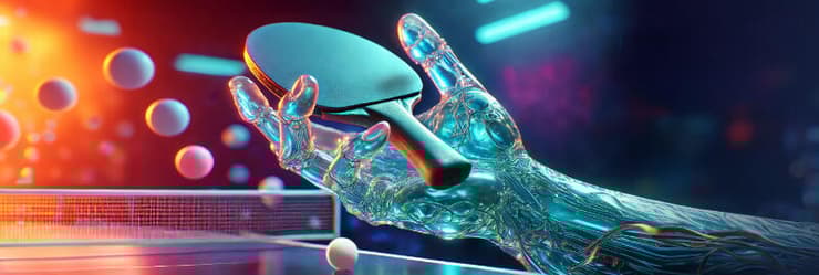 יד מהידרוג'ל מחזיקה מחבט (איור: ליאת פלי, באמצעות DALLE) יד מהידרוג'ל מחזיקה מחבט