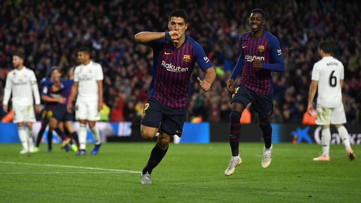 חגג בלי מסי. לואיס סוארס (צילום: David Ramos/Getty Images) לואיס סוארס