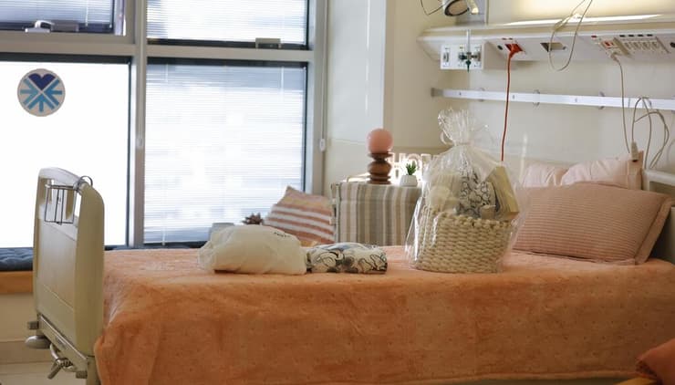 המתחם שבו ייקלטו החטופים בבית החולים איכילוב