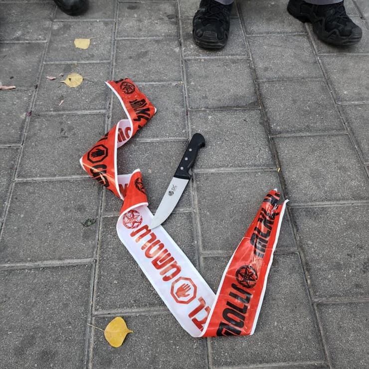 הסכין ששימשה את המחבל (צילום: משטרת ישראל) הסכין איתה דקר המחבל