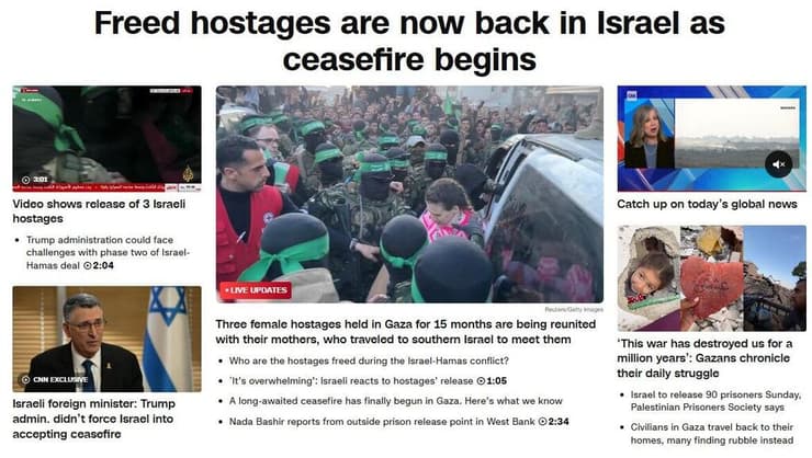 סיקור בעולם חזרת שלוש ה חטופות CNN