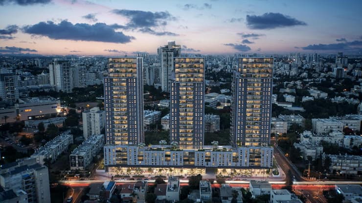 הדמיית פרויקט AIR בגבעתיים פינוי בינוי של חברת ICR