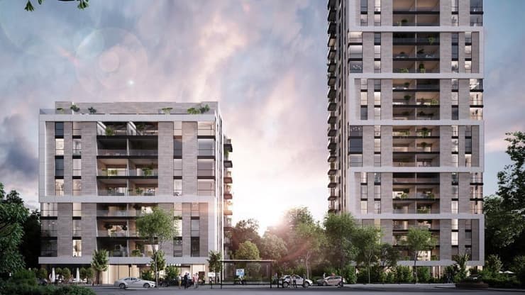 הדמיה של פרויקט פינוי בינוי בגבעה הצרפתית ירושלים