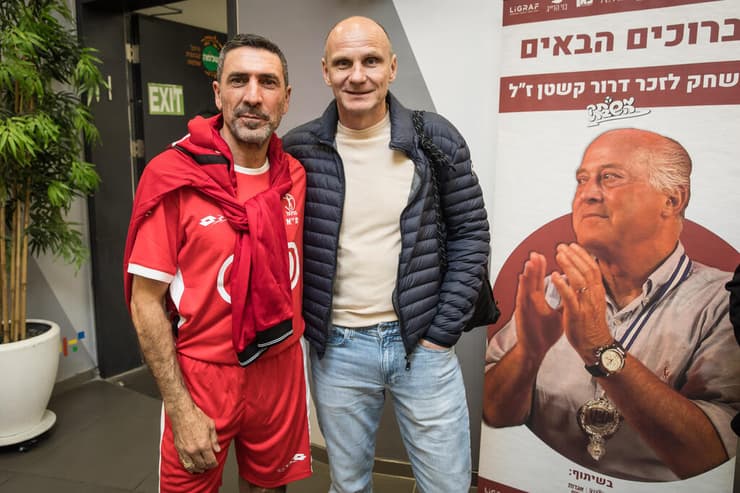 מילאן אוסטרץ ויעקב הלל במשחק לזכרו של דרור קשטן