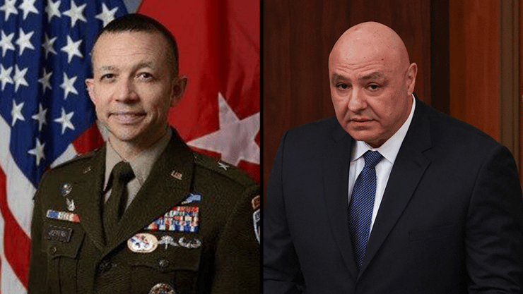 חצאים נשיא לבנון הנבחר ג'וזף עאון הגנרל ג'ספר ג'פרס 