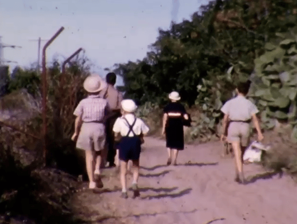 משפחת קפלן בטיול בירקון ב-1951 (צילום: עמירם קפלן) משפחת קפלן בטיול בירקון