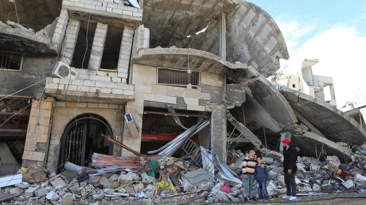 עקורים פלסטינים חוזרים לצפון רצועת עזה