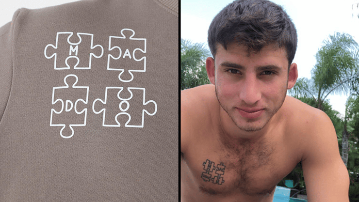 קעקוע הפאזל של אמיר ז"ל והחולצה שנוצרה לזכרו   