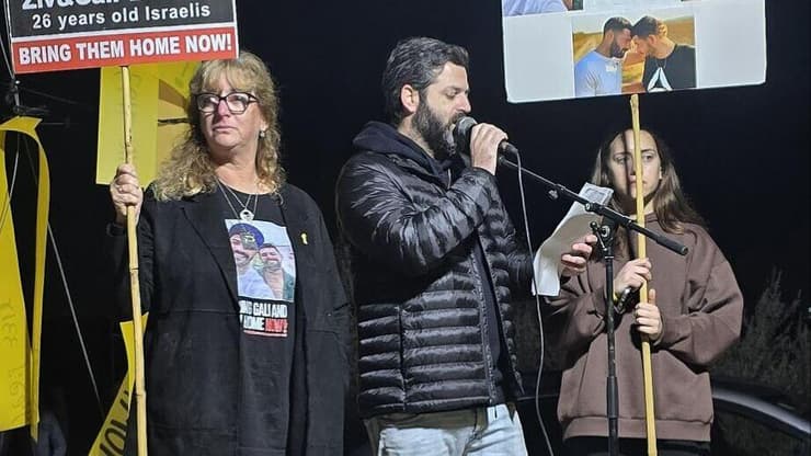 לירן ברמן בעצרת בשער הנגב