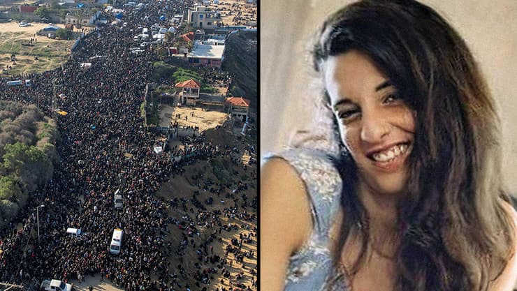עקורים עזתים מתאספים ליד ציר נצרים, ממתינים לאפשרות לחזור צפונה