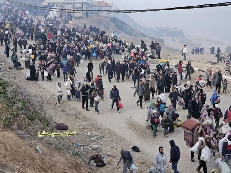 עקורים עזה נצרים ציר רצועת רצועה פלסטינים עקורים