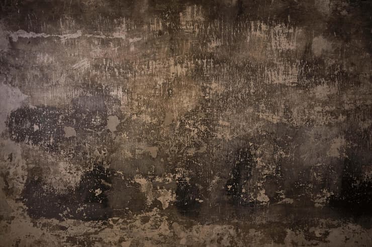 קיר שנלקח מאחד מתאי הגזים ומוצג במוזיאון באושוויץ