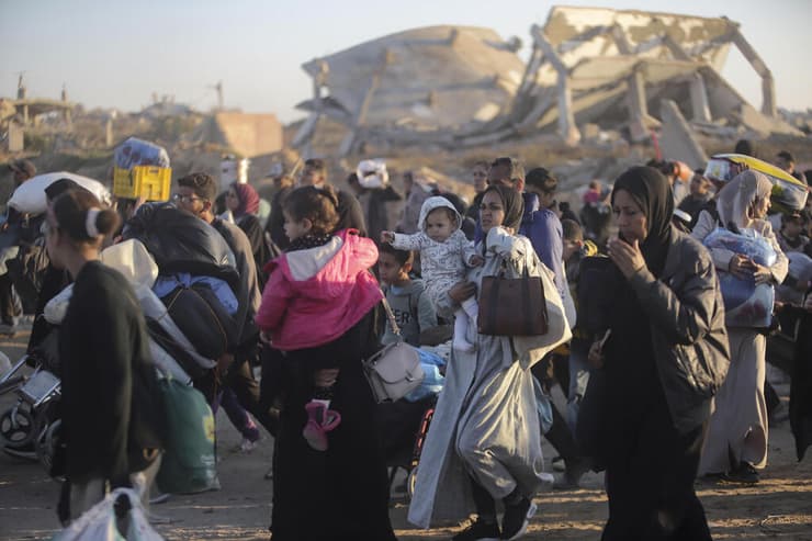 חזרת העקורים הפלסטינים לצפון רצועת עזה