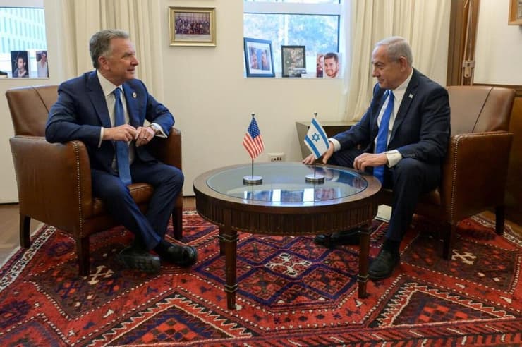 ראש הממשלה בנימין נתניהו נפגש בלשכתו עם שליחו המיוחד של נשיא ארצות-הברית למזרח-התיכון, סטיב וויטקוף