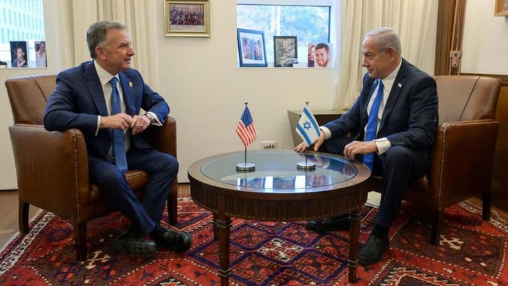 ראש הממשלה בנימין נתניהו נפגש בלשכתו עם שליחו המיוחד של נשיא ארצות-הברית למזרח-התיכון, סטיב וויטקוף