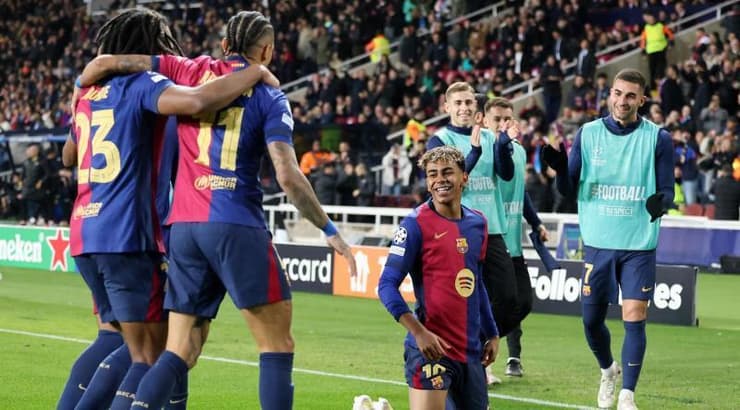 לאמין ימאל חוגג (רויטרס) לאמין ימאל חוגג