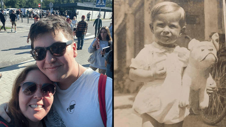 פרדי פופר בצעירותו, לצד יובל ומיכל (צילום: באדיבות המשפחה) חצאים יובל בן ה-17 ומיכל