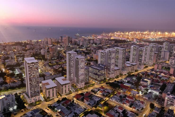 הדמיית תוכנית פינוי בינוי ברובע ב' באשדוד