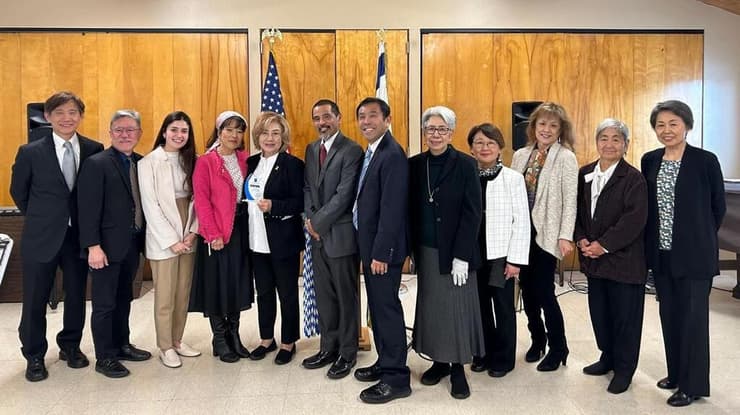 טקס ההוקרה לימאמוטו שנערך בקונסוליה הישראלית בלוס אנג'לס   