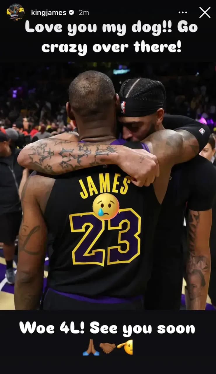 הסטורי שפרסם לברון, בו נפרד מדייויס