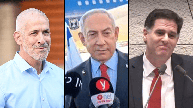 שלישים  רון דרמר, ביבי בנימין נתניהו, רונן בר