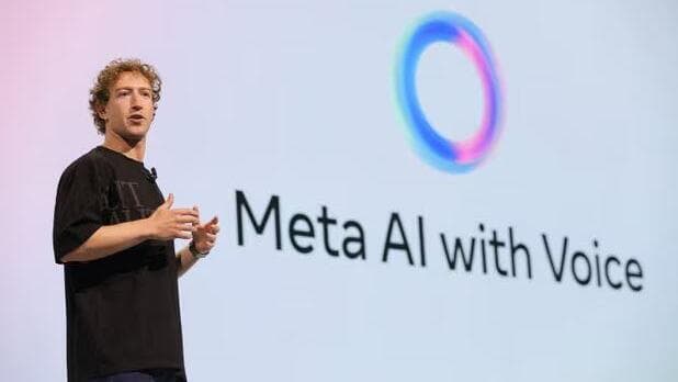 מנכ"ל מטא, מארק צוקרברג, בעת הצגת Meta AI
