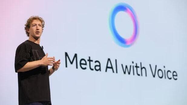 מנכ"ל מטא, מארק צוקרברג, בעת הצגת Meta AI