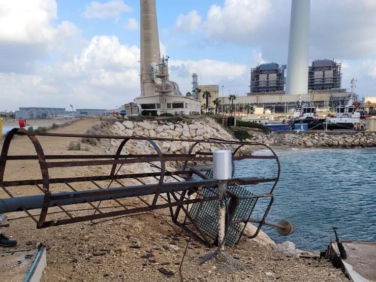 תחנת מדידת המשקעים של השירות המטאורולוגי בנמל חדרה נהרסה מהרוחות