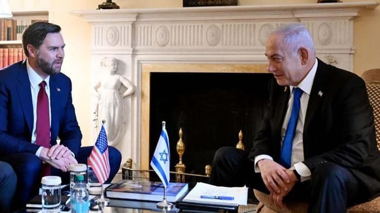ראש הממשלה בנימין נתניהו נפגש סגן נשיא ארה"ב ג'יי. די. ואנס והיועץ לביטחון לאומי של ארה"ב מייק וולץ בבלייר האוס